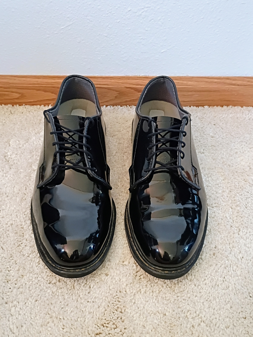 Bates Patent Leather Uniform Oxford Dress Shoes Men’s 11.5 D Black Military Form